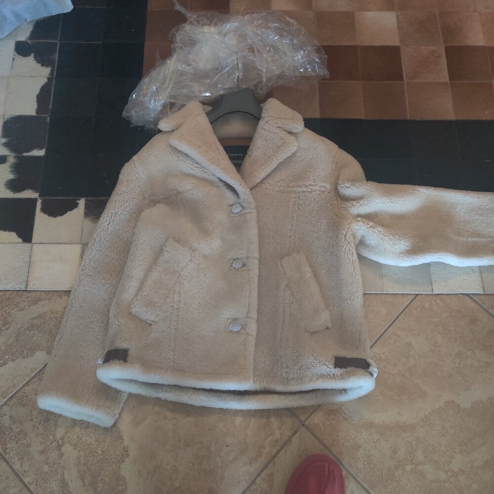 Coach shearling jacket size XL New roomy fit $2200.00